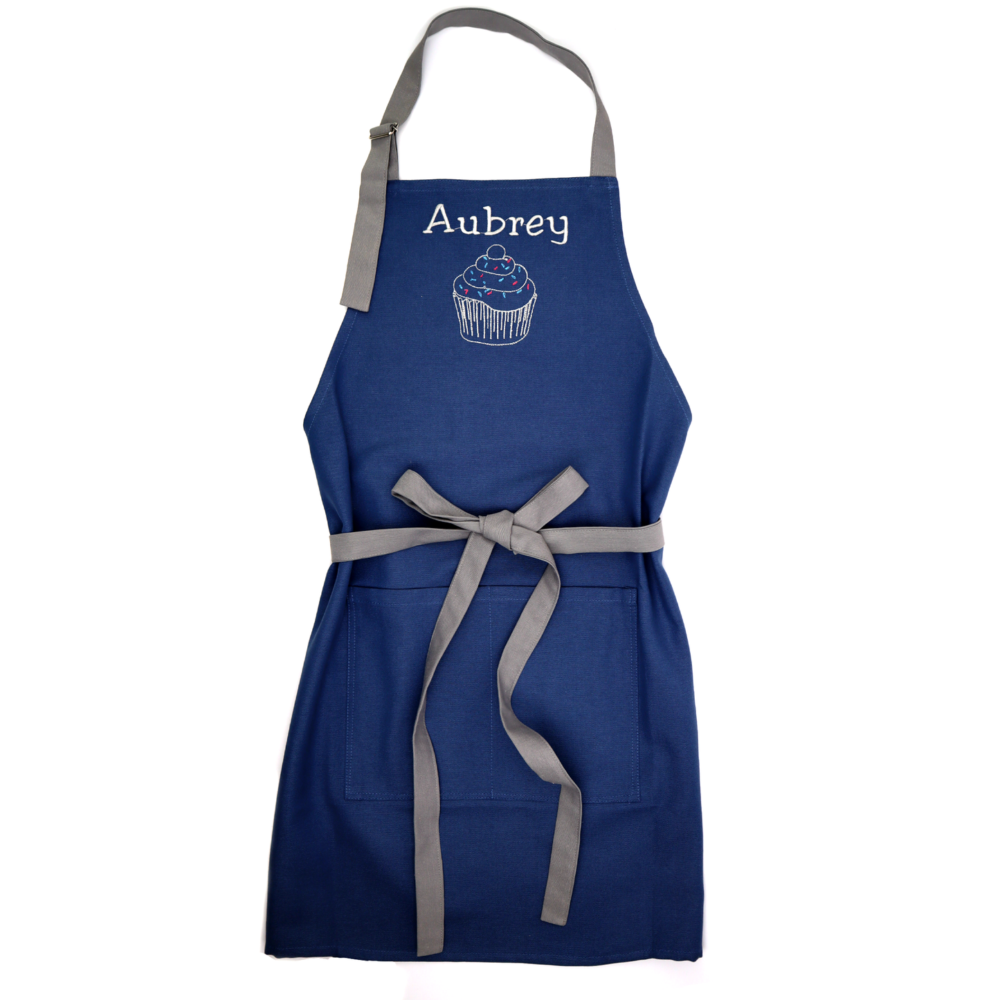 Kids apron for boy personalized with Name (navy)