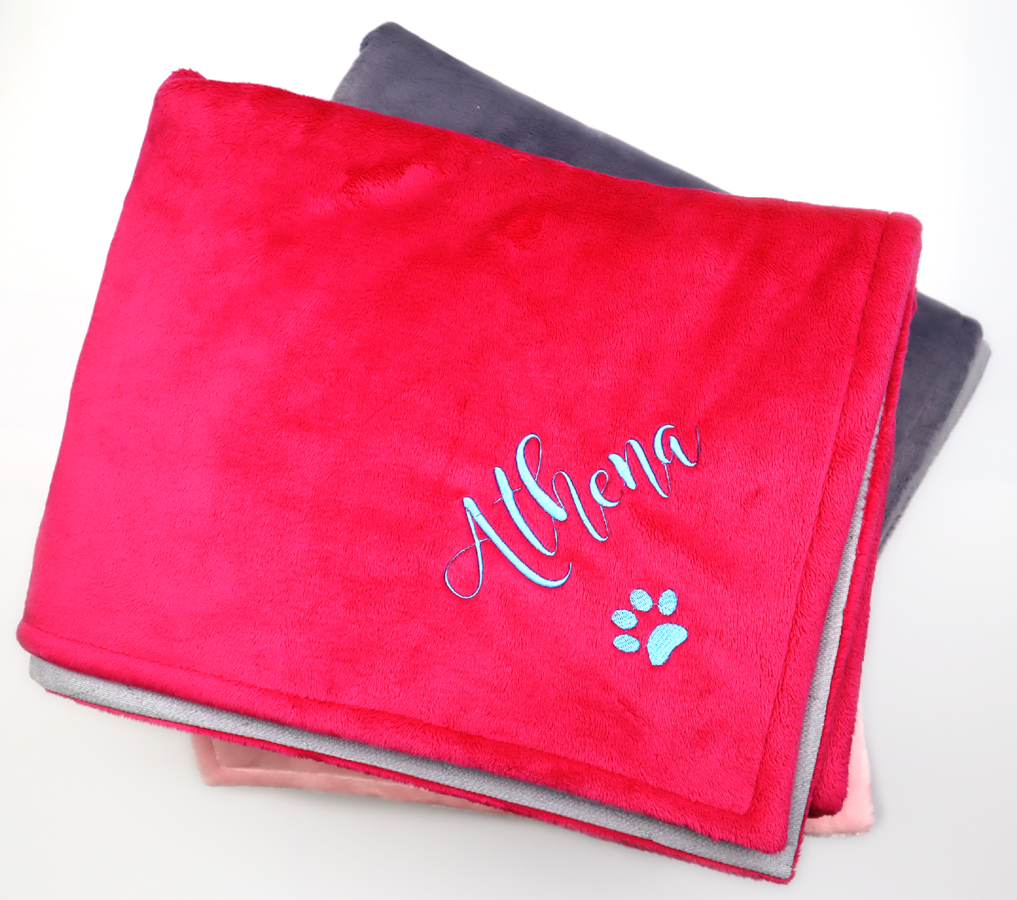 Personalized Dog Blanket for Dog Girl New Puppy Gift Custom Gift Pet Owner (hot pink)