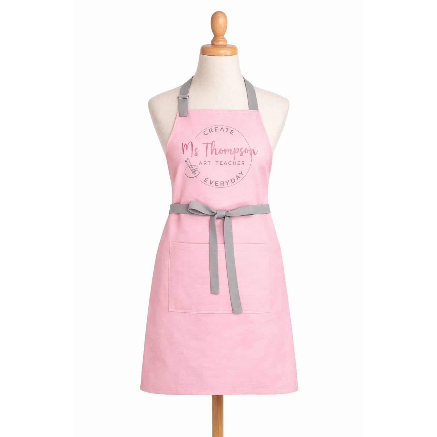 Personalized Art Teacher Apron, Embroidered Teacher Appreciation Gift