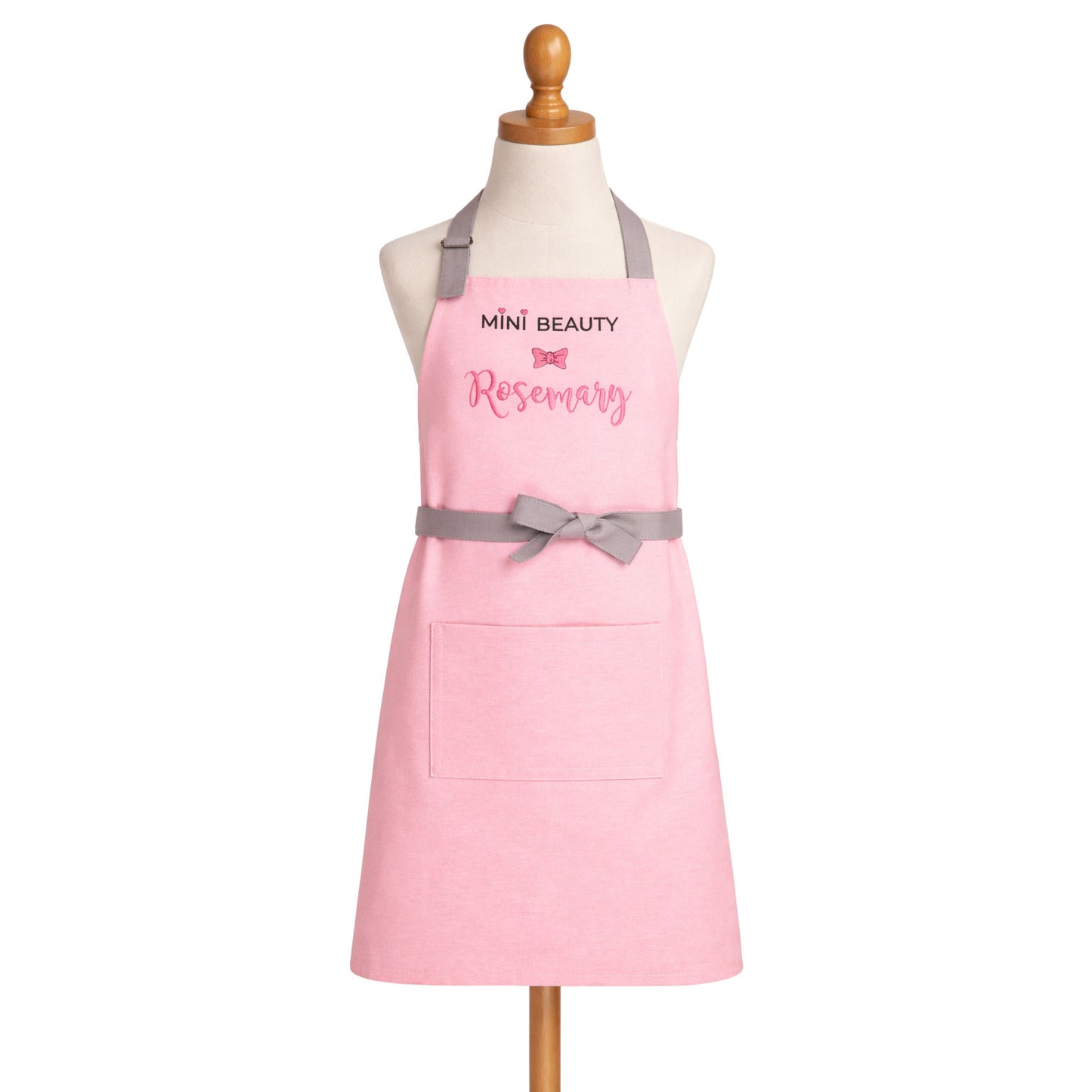 Custom Name Beauty Apron for Little Girls – Pink Pretend Play Salon Apron