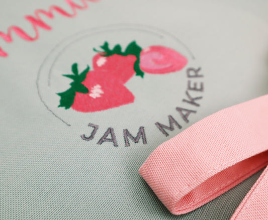 Personalized Jam Maker Apron — Custom Name & Title Embroidered Gift for Jam Lovers