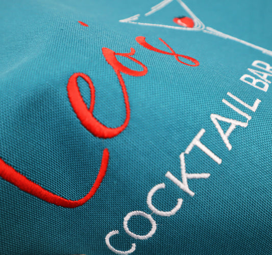Personalized Cocktail Apron — Custom Name & Title Embroidered Bar Apron Gift