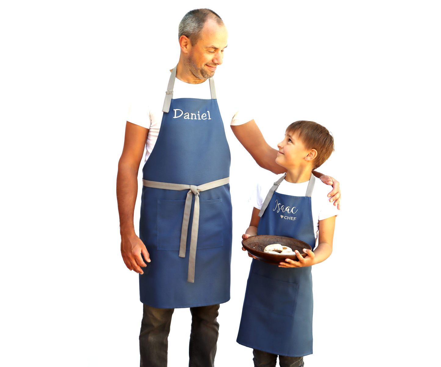 Daddy and Me Apron Set — Personalized Grill Master & Grill Master in Training, Father Son Apron