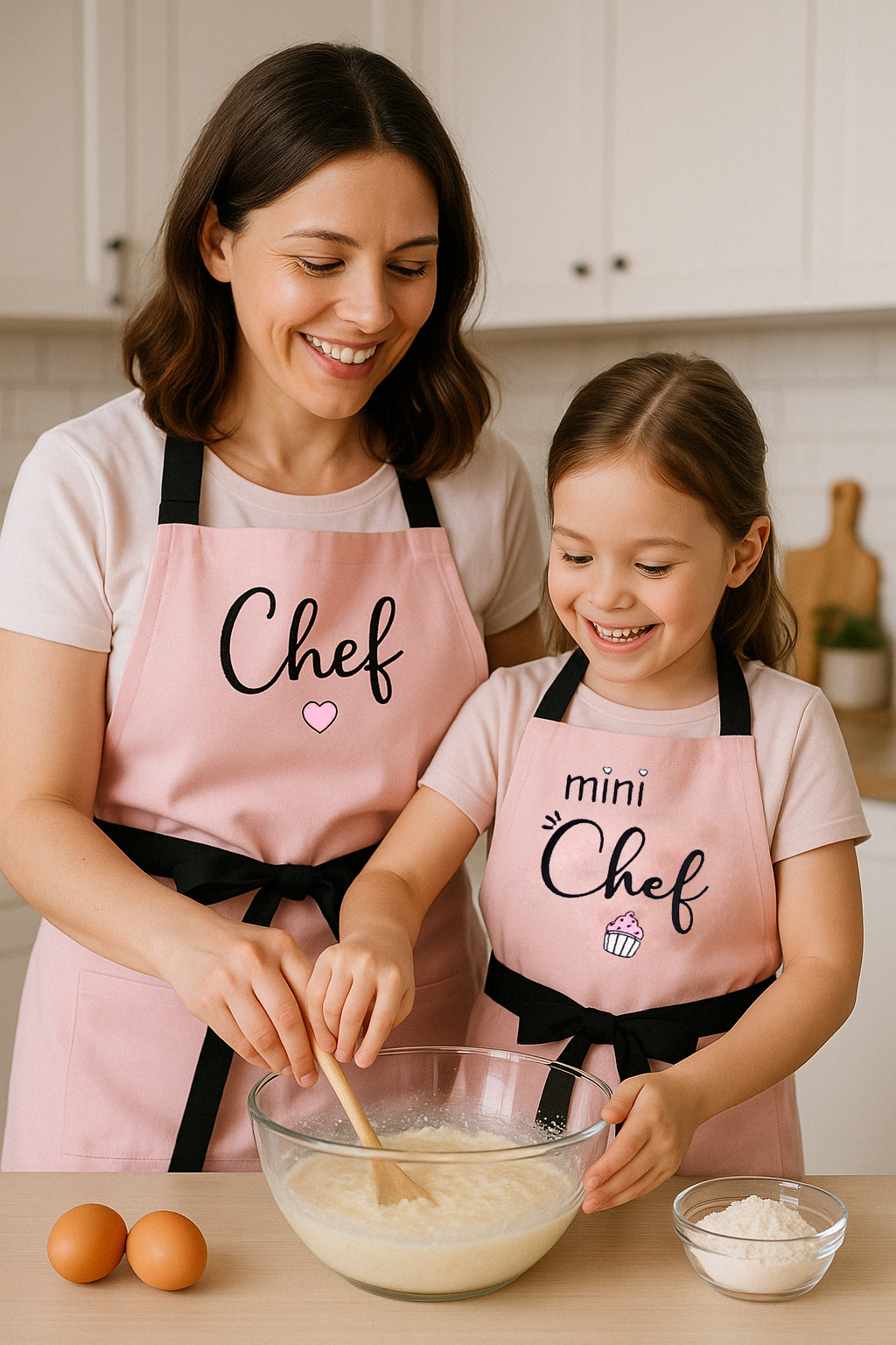 Mommy and Me Matching Aprons – Cute Mother Daughter Gift for Cooking