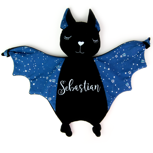 Halloween Baby Shower Personalized Bat Plush Toy New Parents Gift Baby Bat (Sky)