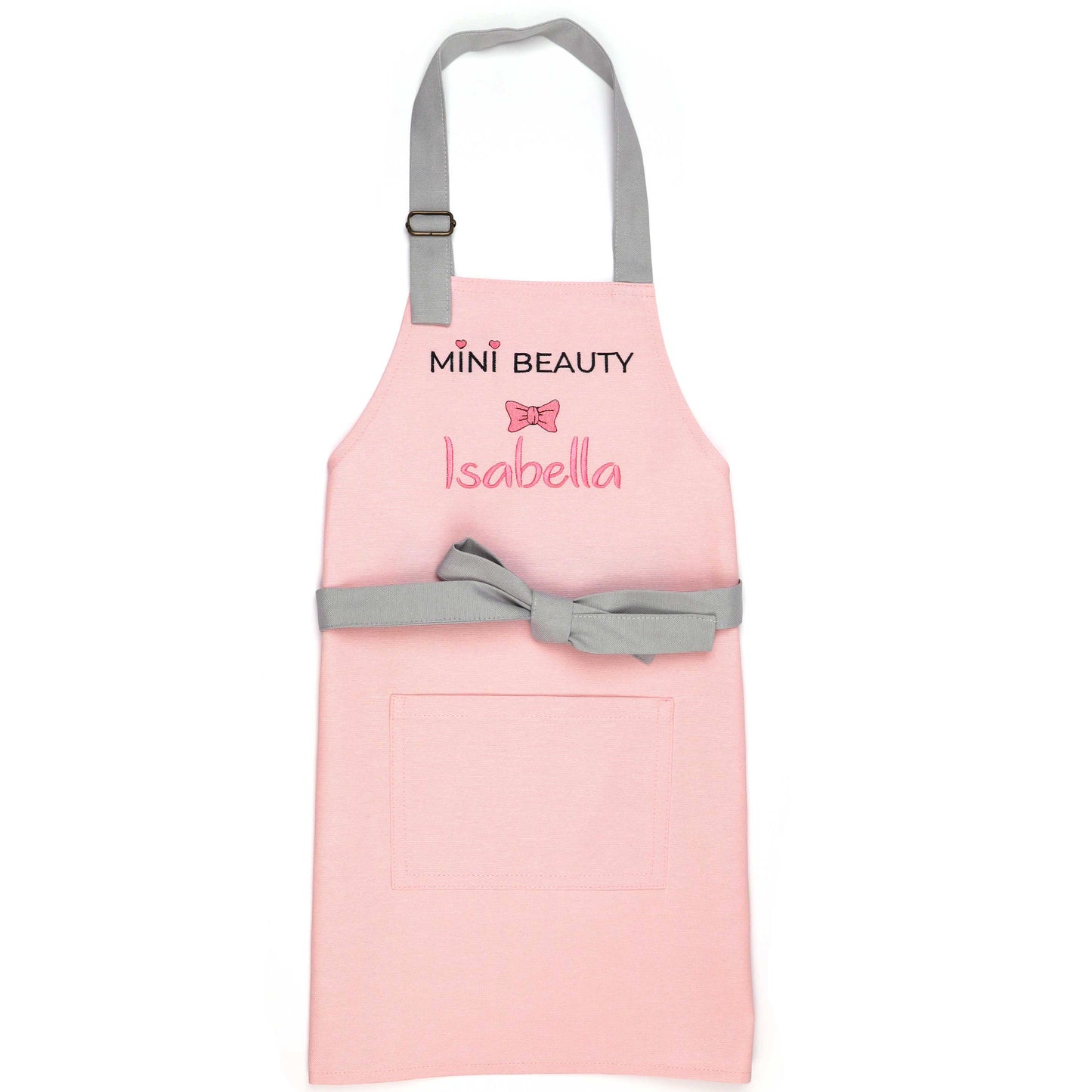 Custom Name Beauty Apron for Little Girls – Pink Pretend Play Salon Apron