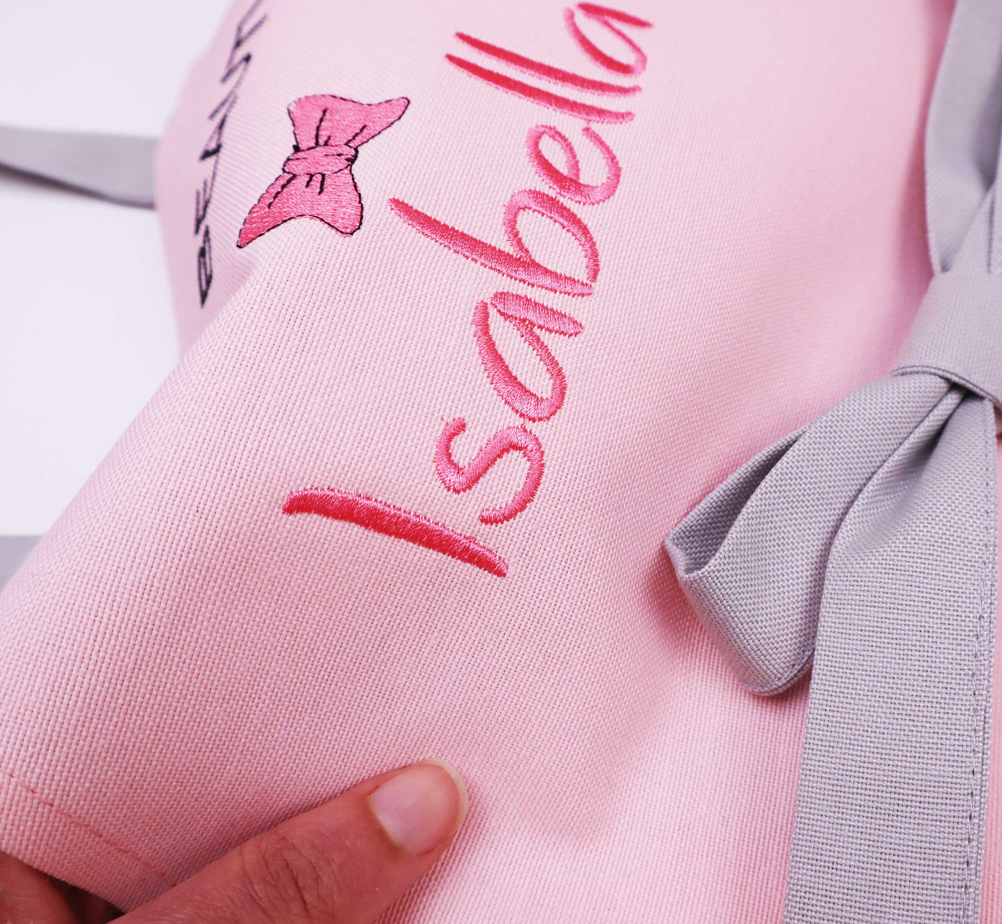 Custom Name Beauty Apron for Little Girls – Pink Pretend Play Salon Apron
