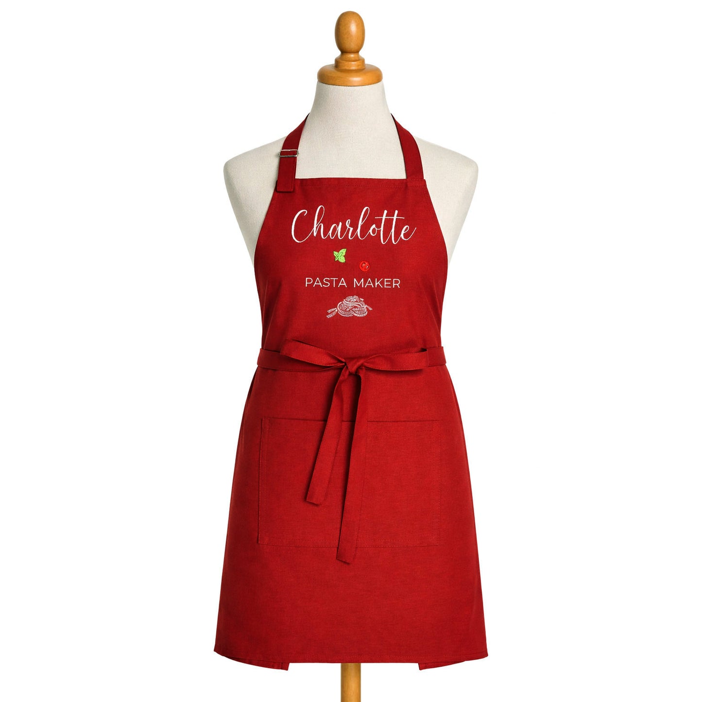 Personalized Pasta Maker Apron — Custom Name & Title Embroidered Gift for Pasta Lovers