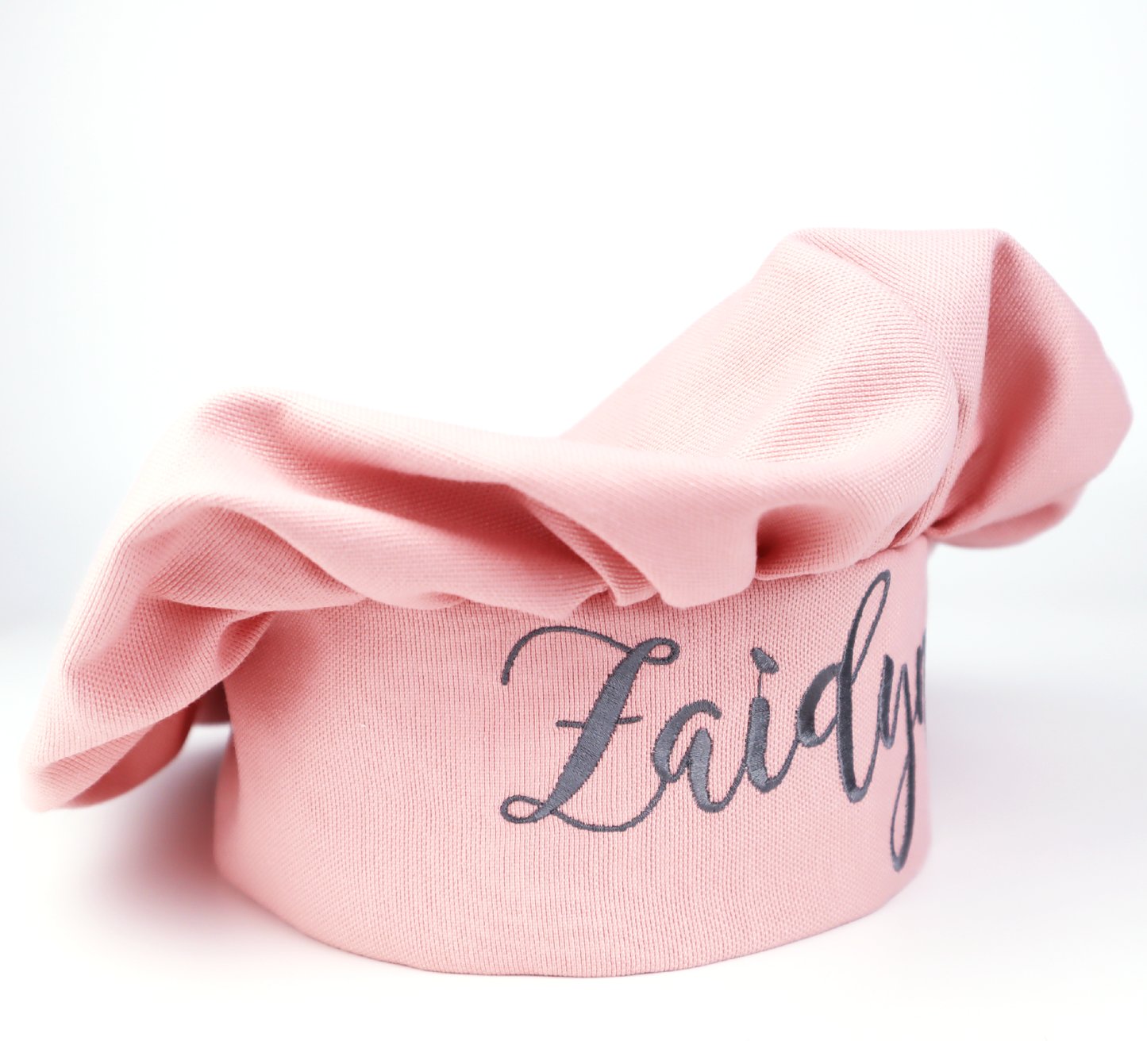 Personalized Pink Chef Hat for Kids — Custom Name Embroidered