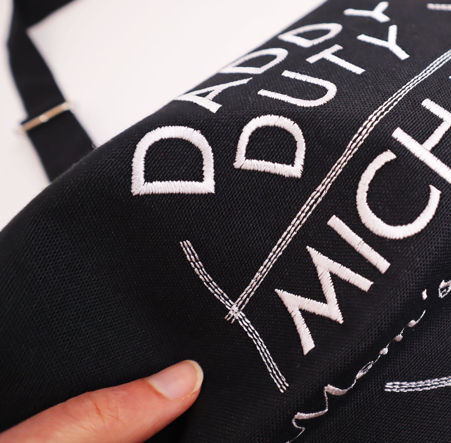 Personalized Daddy Duty Apron — Custom Name & Text Embroidered Gift for Dad