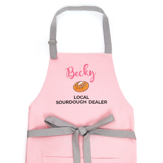 Personalized Sourdough Apron — Custom Name & Title Embroidered Bread Baker Gift