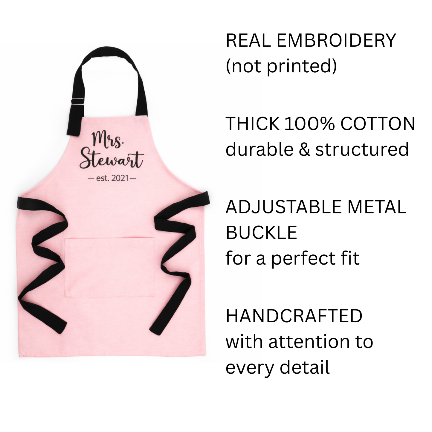 His and Hers Matching Aprons — Personalized Mr and Mrs Apron Set