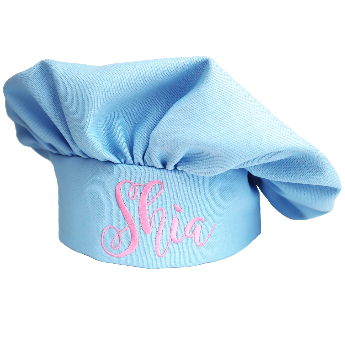 Personalized Blue Chef Hat for Kids — Custom Name Embroidered