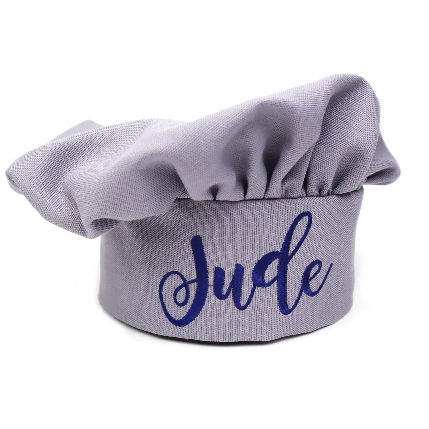 Personalized Grey Chef Hat for Kids — Custom Name Embroidered