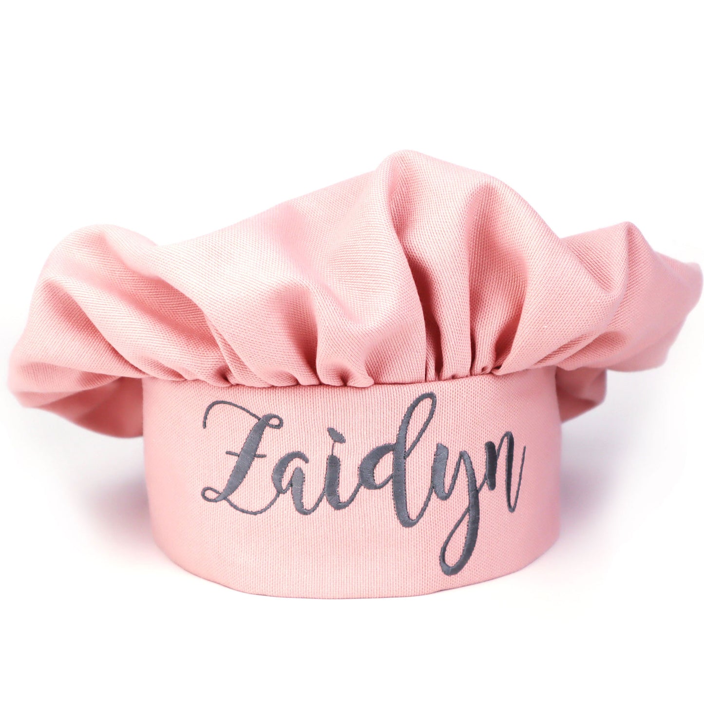 Personalized Pink Chef Hat for Kids — Custom Name Embroidered
