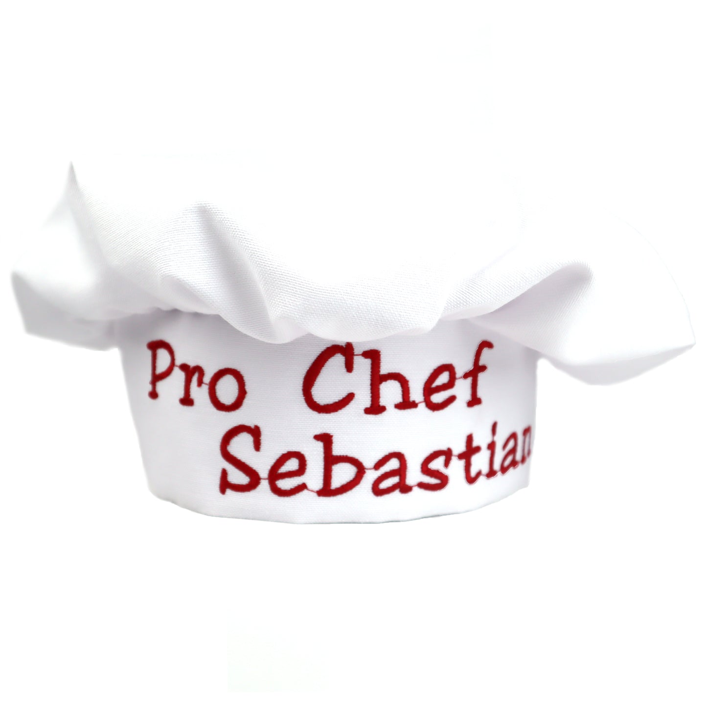 Personalized White Chef Hat for Kids — Custom Name Embroidered