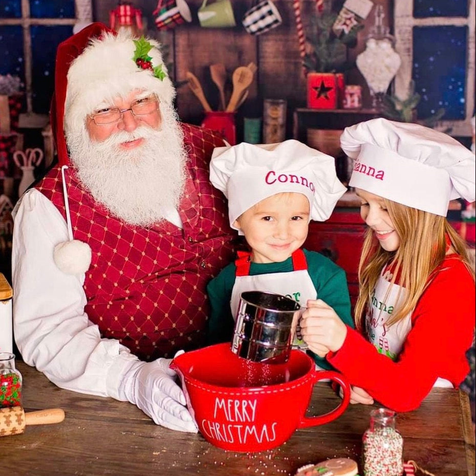 Personalized White Chef Hat for Kids — Custom Name Embroidered