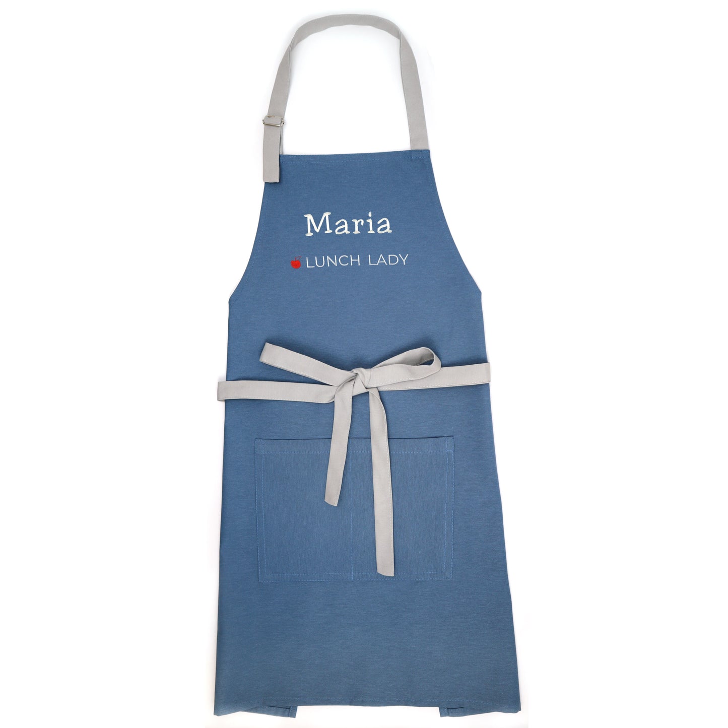 Personalized Lunch Lady Apron — Custom Name Embroidered School Cafeteria Gift